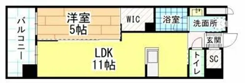 ハイネス槻田【5階】の間取り