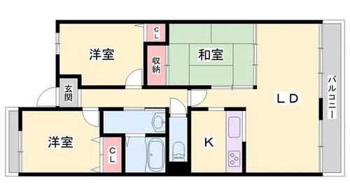 第三手柄マンションブランシェ【207号室】の間取り
