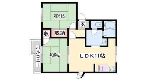 サングリーンハイツA【201号室】の間取り