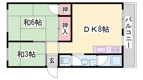 旭マンション【305号室】の間取り