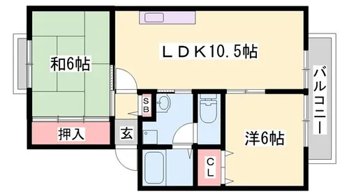 シャルマンコートB棟【206号室】の間取り
