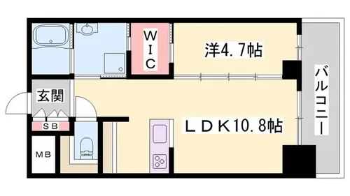アビオス姫路駅東【602号室】の間取り