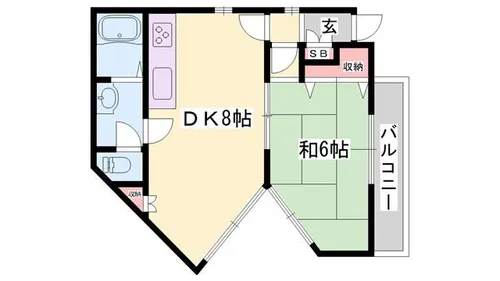 サファイア御立A棟【1F号室】の間取り