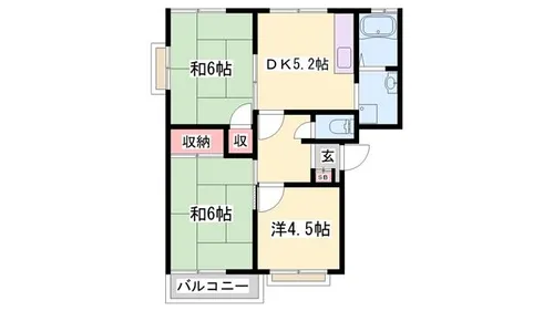 叶い坂【2-10号室】の間取り