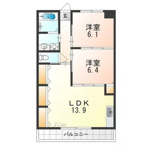 サンライズ【2階】の間取り