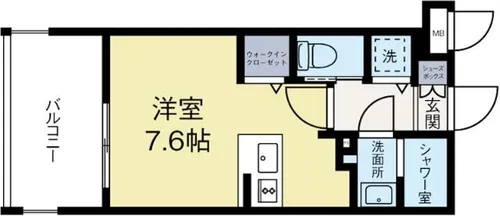 福岡県福岡市中央区白金1丁目【マンション】の間取り