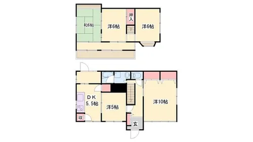 兵庫県姫路市広畑区早瀬町2丁目【一戸建】の間取り