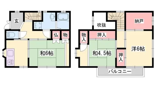 兵庫県姫路市伊伝居【一戸建】の間取り