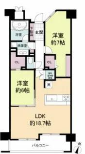 グレンパーク梅田北【9階】の間取り