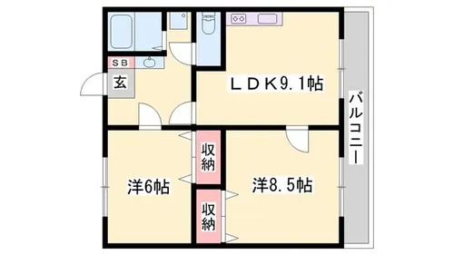 エイセイ坂出 壱番館【2階】の間取り