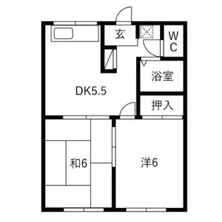 クレセント東栄Ⅱ【202号室】の間取り