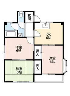 コーポドリームE【2階】の間取り