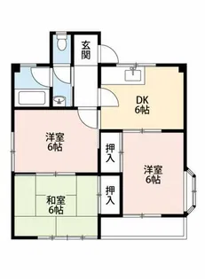コーポドリームE【2階】の間取り