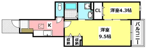 グレース寿【1階】の間取り