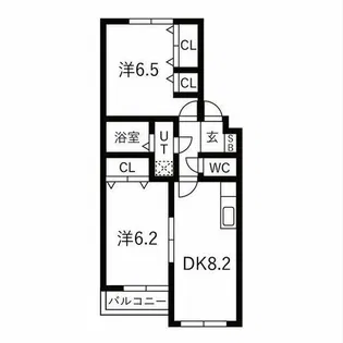 ネイステージA【2階】の間取り