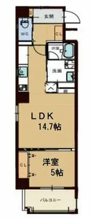 ジューム南森【8階】の間取り