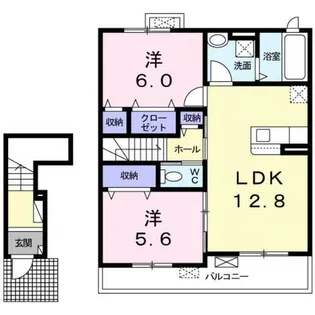 リバーサイドアベニュー【2階】の間取り