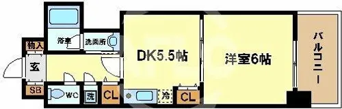 クリーデンス福島【7階】の間取り