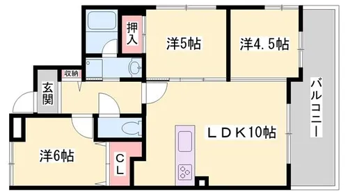 プレステージ姫路5【1003号室】の間取り