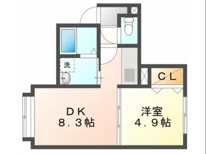 アスティ平岸【203号室】の間取り