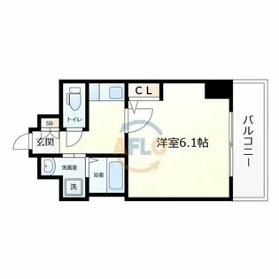 エステムコート梅田北Ⅱゼニス【13階】の間取り