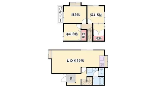 兵庫県姫路市野里【一戸建】の間取り