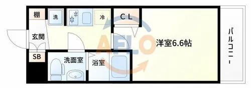 エグゼ大阪CITYアインツ【10階】の間取り