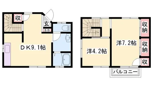 ツインサルビア【102号室】の間取り