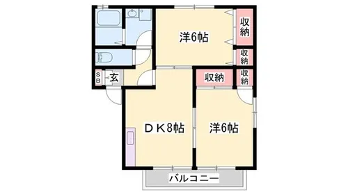 グランドール立川【202号室】の間取り