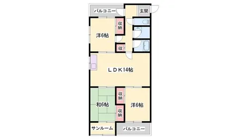 メゾンやすむろ2【4-B号室】の間取り