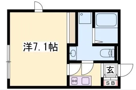 リュミエール安田【201号室】の間取り