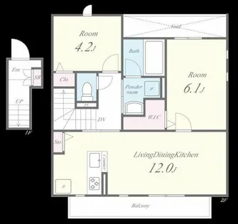セントオブビレッジ箱崎A【202号室】の間取り