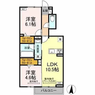 ルナメゾン【1階】の間取り