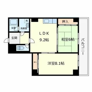カーサアミ大国【7階】の間取り