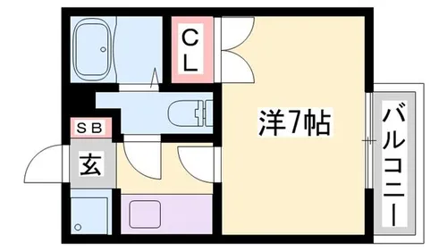 ジュネス白国【410号室】の間取り