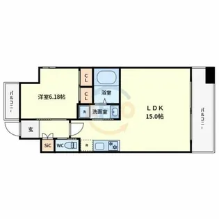 プレジオ帝塚山【4階】の間取り