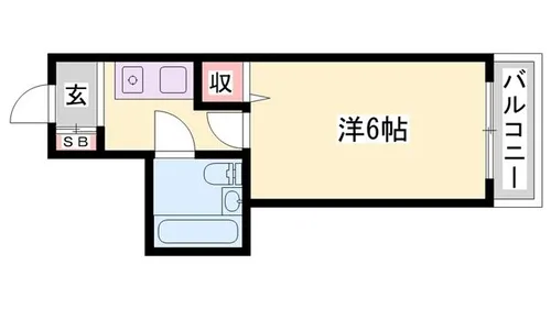 1Kの間取り画像