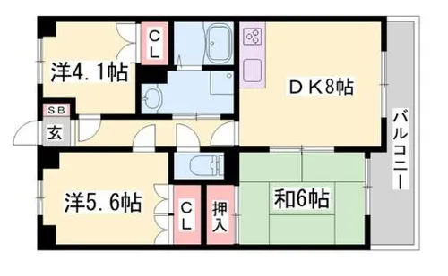 珈琲館ビル【301号室】の間取り
