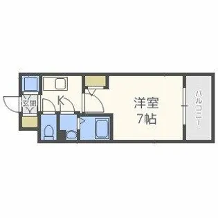 エスリード梅田グレイス【7階】の間取り