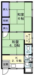 ウッディーハウス清納【202号室】の間取り