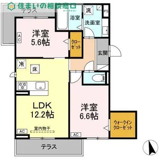 愛知県岡崎市上和田町字城前【アパート】の間取り