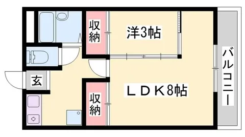 ラフェスタ加東【408号室】の間取り