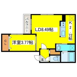 ウェルズビレッジ【3階】の間取り