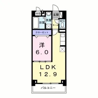 KUNIO【406号室】の間取り