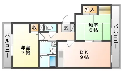 ヴィラヴェールB【2階】の間取り