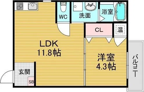 F maison AXIAⅧ【2階】の間取り