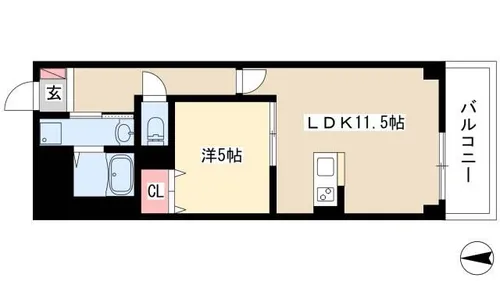 プログレスⅡ【6階】の間取り