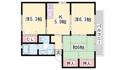 シャーメゾン寿 弐番館【1階】の間取り