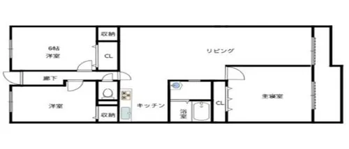花の北ハイツA棟【506号室】の間取り