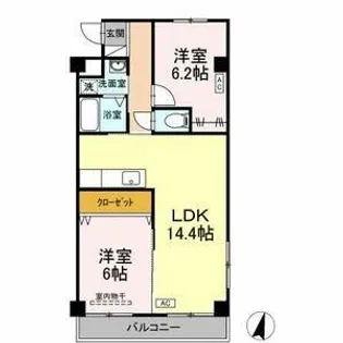 テネラメンテ【205号室】の間取り